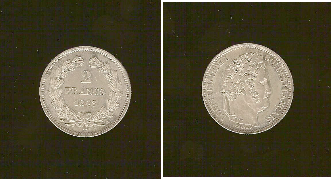2 francs Louis Philippe 1848A Unc